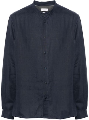 Camisa de Manga Larga Azul Marino con Cuello Recto Brunello Cucinelli. MQ6590625C531 Buy Camisa de Manga Larga Azul Marino con Cuello Recto Brunello Cucinelli. MQ6590625C531