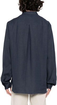 Camisa de Manga Larga Azul Marino con Cuello Recto Brunello Cucinelli. MQ6590625C531 Shop Camisa de Manga Larga Azul Marino con Cuello Recto Brunello Cucinelli. MQ6590625C531