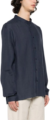 Camisa de Manga Larga Azul Marino con Cuello Recto Brunello Cucinelli. MQ6590625C531 Purchase Camisa de Manga Larga Azul Marino con Cuello Recto Brunello Cucinelli. MQ6590625C531