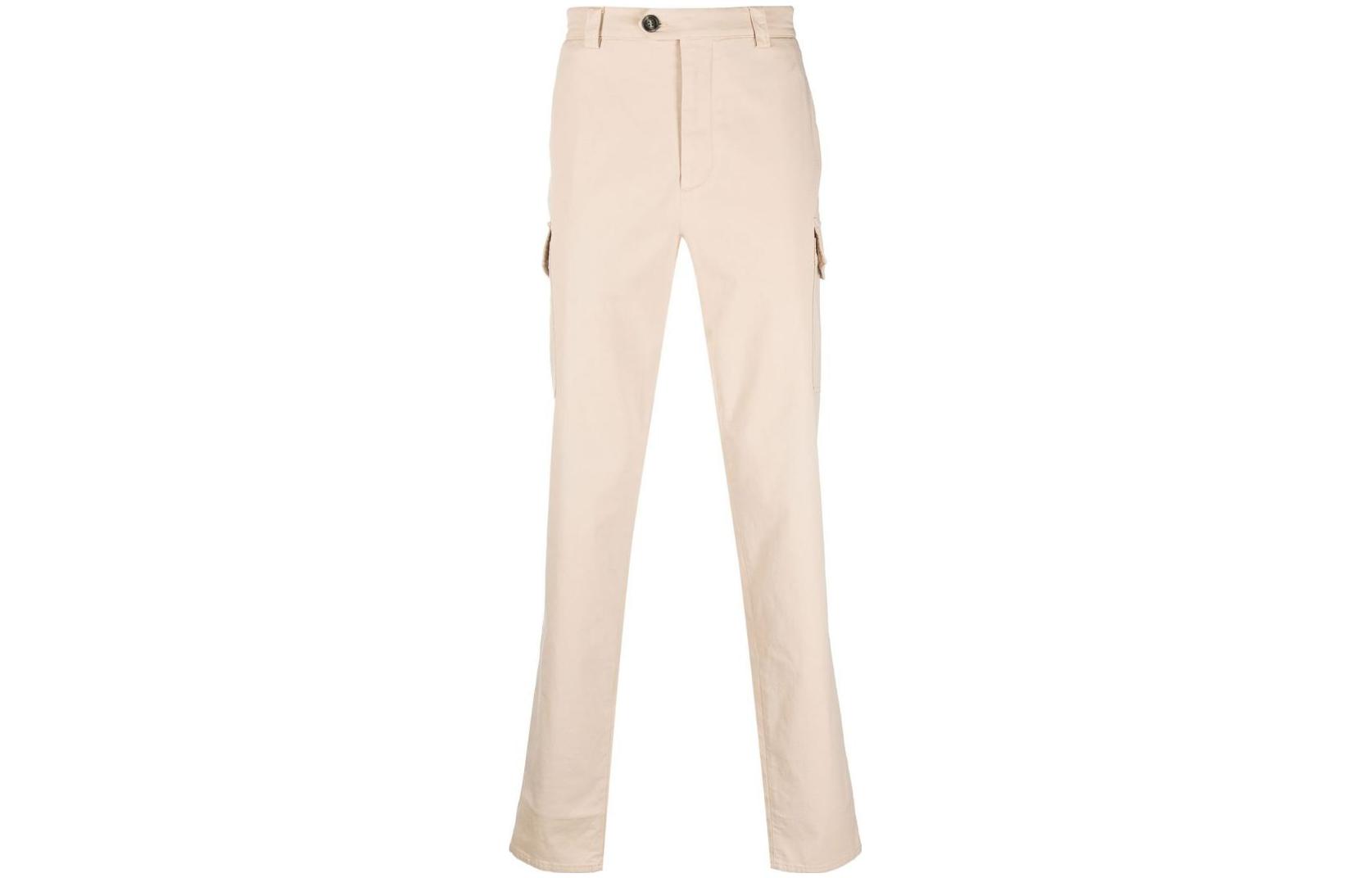 Brunello Cucinelli  Solid Mid-Rise Slim Fit Cargo Pants Khaki Color M289LE1890C6233 圖 2