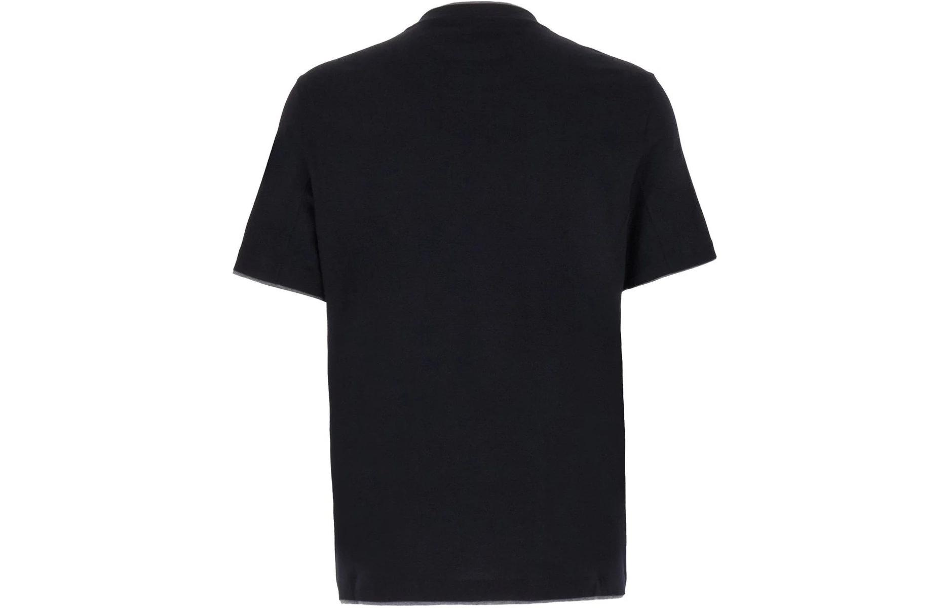 Lookbook Brunello Cucinelli Kaos Crewneck Slim Fit Biru Navy. M0B137427-CW893