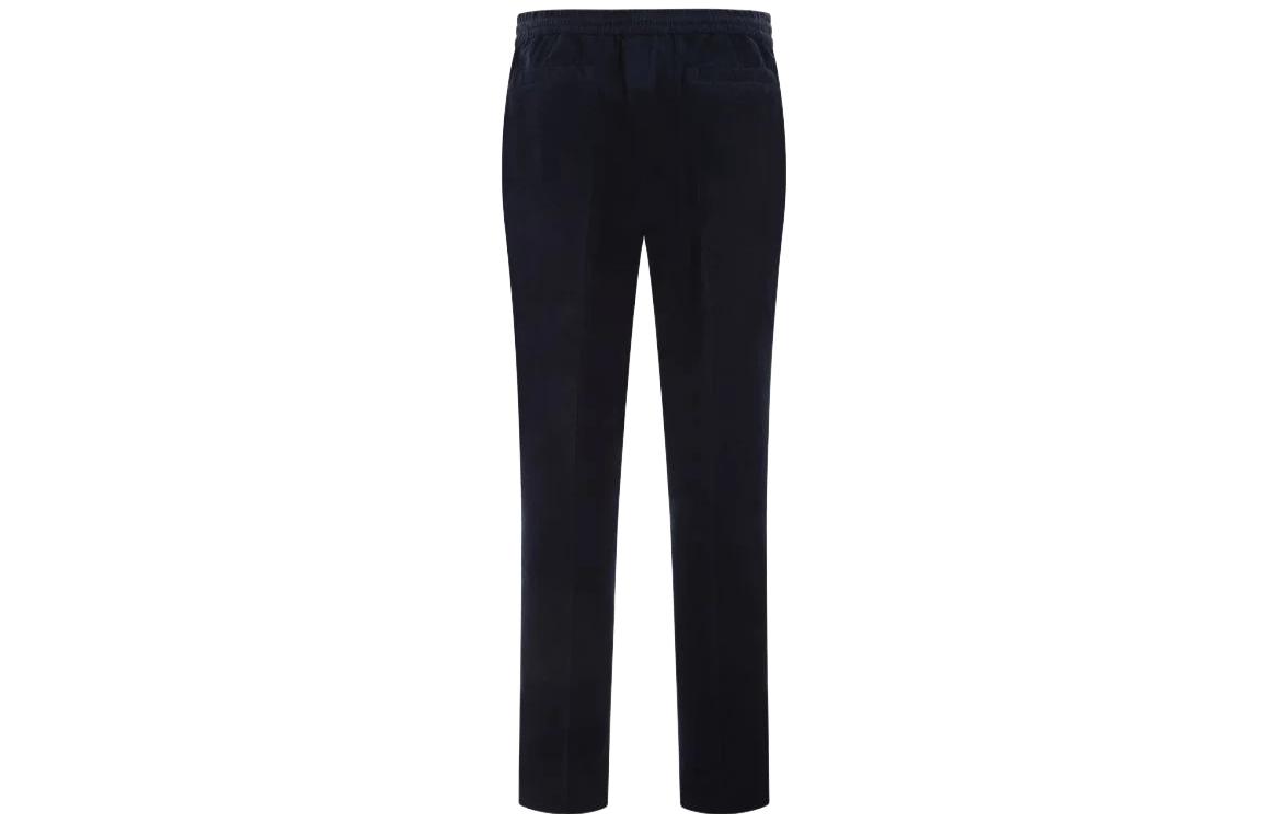Brunello Cucinelli  Solid Navy Blue Straight-Leg Casual Pants. M280DE1920-C2517 圖 3