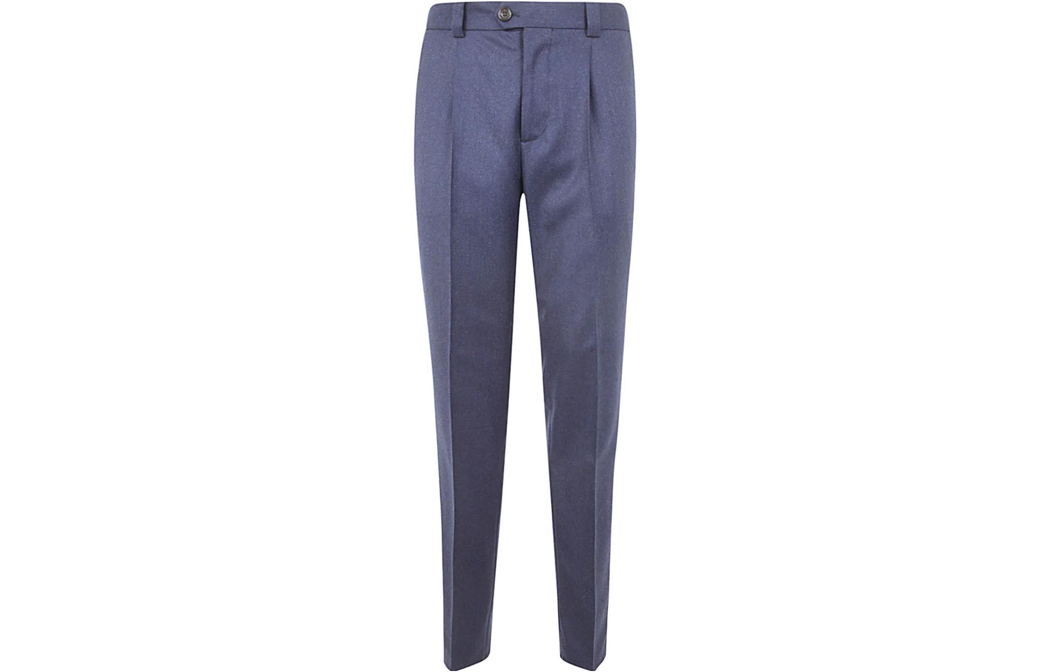 Brunello Cucinelli  Solid Straight-Leg Dress Pants - Blue. ME226E1450C396