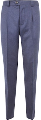 Brunello Cucinelli 純色直筒西裝褲 - 藍色 ME226E1450C396 Buy Brunello Cucinelli 純色直筒西裝褲 - 藍色 ME226E1450C396