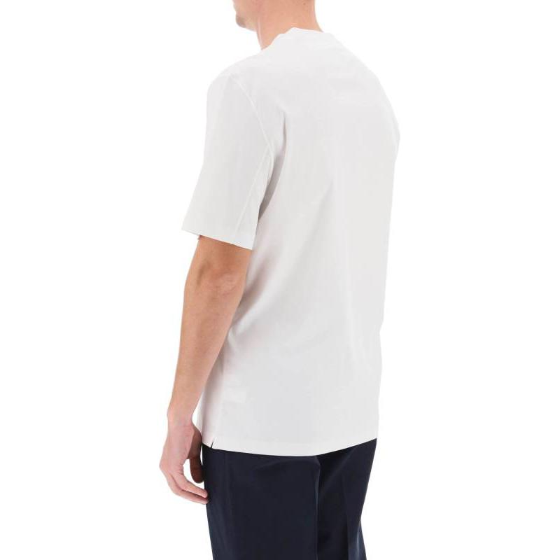 Brunello Cucinelli  Solid White Crew Neck Short Sleeve T-Shirt M0B131308-C7220 圖 3