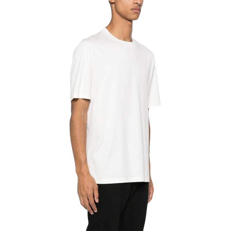 Brunello Cucinelli  Solid White Crew Neck Short Sleeve T-Shirt M0B131308-C7220 圖 4