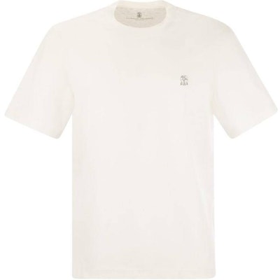 Brunello Cucinelli 純白短袖圓領T恤 M0B137444G-CD956 Order Brunello Cucinelli 純白短袖圓領T恤 M0B137444G-CD956