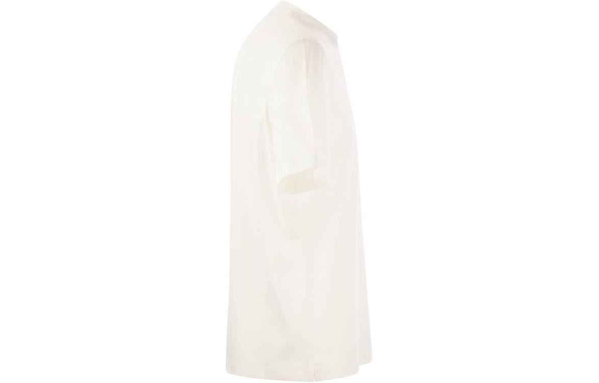 Shop Brunello Cucinelli 純白短袖圓領T恤 M0B137444G-CD956