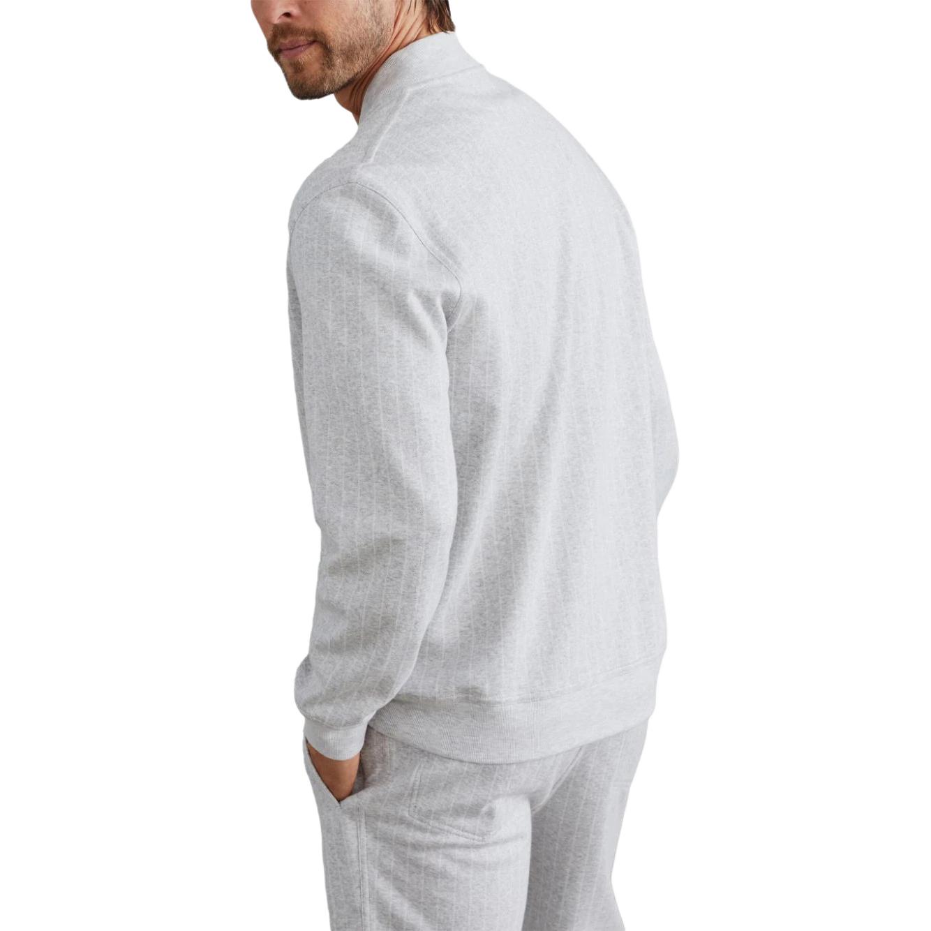 Purchase 브루넬로 쿠치넬리 스트라이프 니트 봄버 재킷 라이트 그레이 MM8339072G-C700