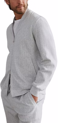 브루넬로 쿠치넬리 스트라이프 니트 봄버 재킷 라이트 그레이 MM8339072G-C700 Details for 브루넬로 쿠치넬리 스트라이프 니트 봄버 재킷 라이트 그레이 MM8339072G-C700