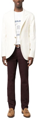 Brunello Cucinelli 白色圓領短袖T恤 帶圖案品牌標誌 M0T718452-CCL03 Lookbook Brunello Cucinelli 白色圓領短袖T恤 帶圖案品牌標誌 M0T718452-CCL03