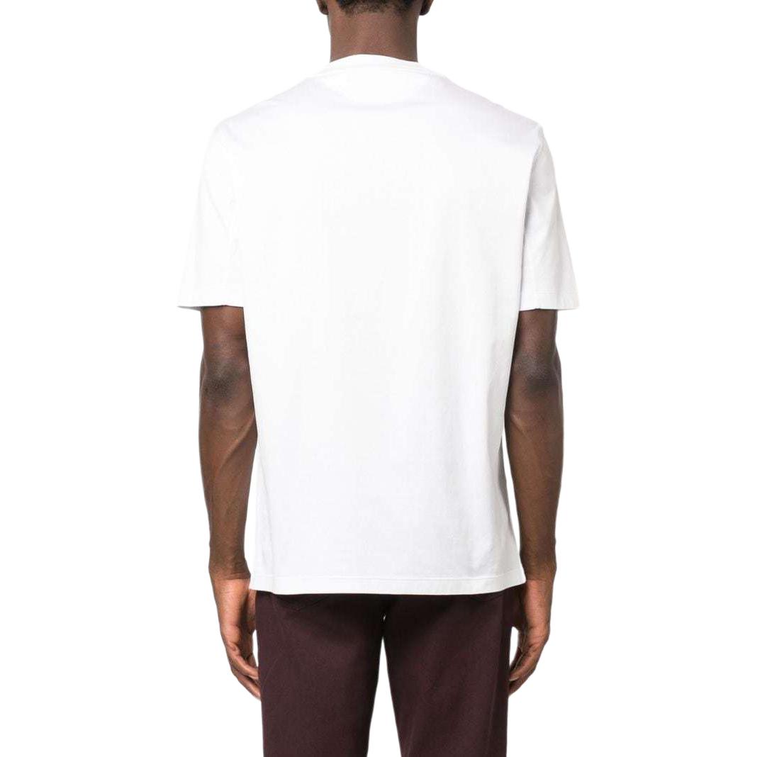 Shop Brunello Cucinelli 白色圓領短袖T恤 帶圖案品牌標誌 M0T718452-CCL03