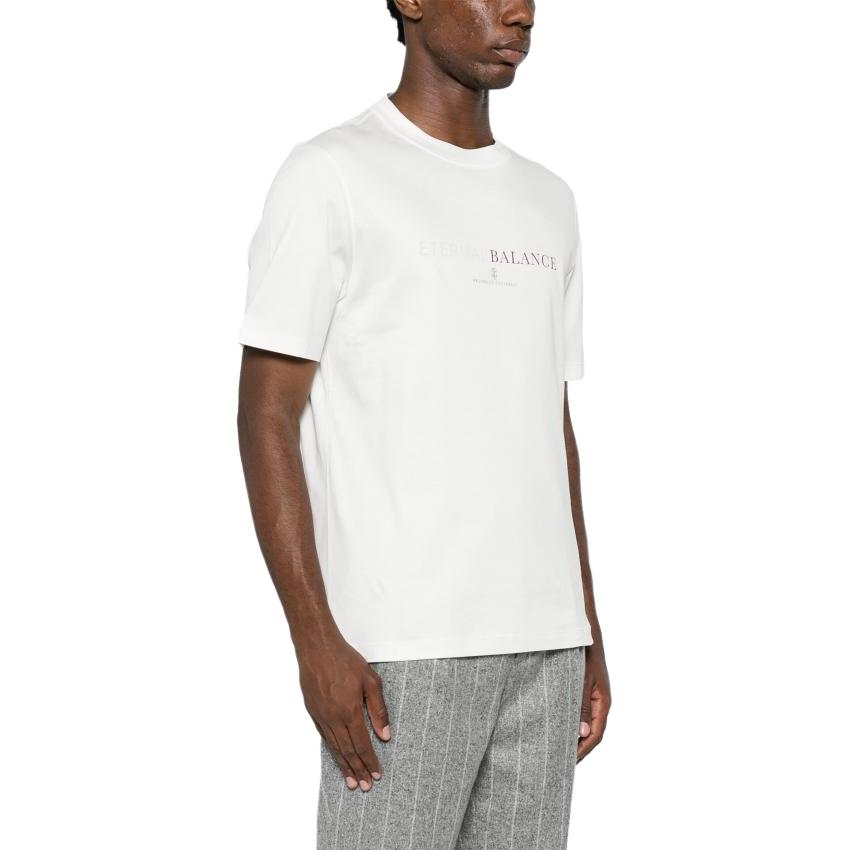 Purchase Brunello Cucinelli 白色標誌短袖圓領T恤。 M0B138433-CPH87