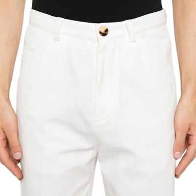 Brunello Cucinelli 白色百褶錐形休閒拉鍊褲 M252DH0660-C2200 Details for Brunello Cucinelli 白色百褶錐形休閒拉鍊褲 M252DH0660-C2200