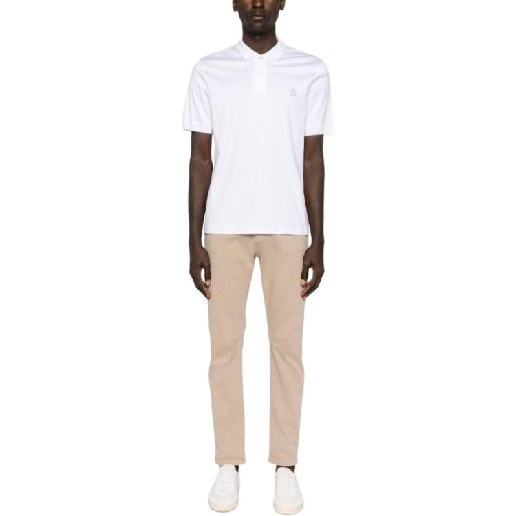 Lookbook Brunello Cucinelli 白色短袖POLO衫 徽標刺繡設計 M0B139779G-CT489
