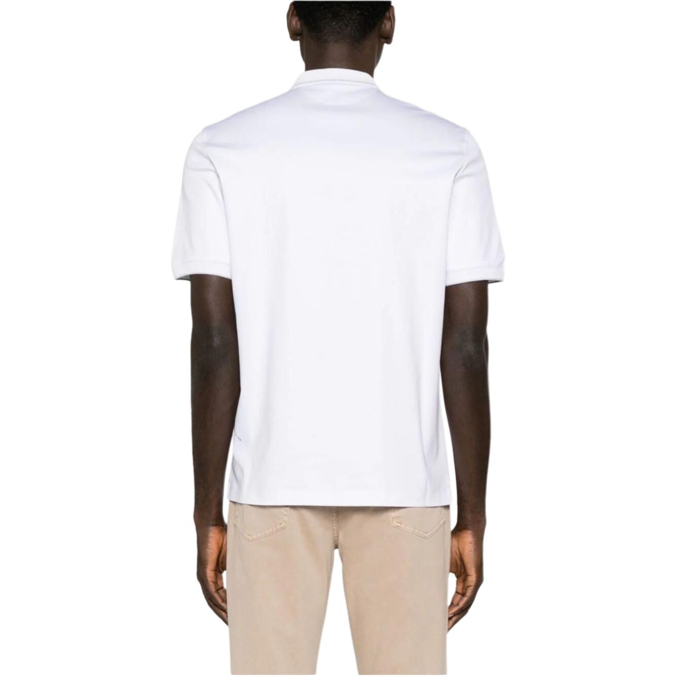 Shop Brunello Cucinelli 白色短袖POLO衫 徽標刺繡設計 M0B139779G-CT489