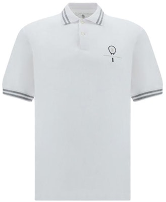 Brunello Cucinelli 白色條紋短袖休閒Polo衫 M0B133938T-CBH82 Order Brunello Cucinelli 白色條紋短袖休閒Polo衫 M0B133938T-CBH82