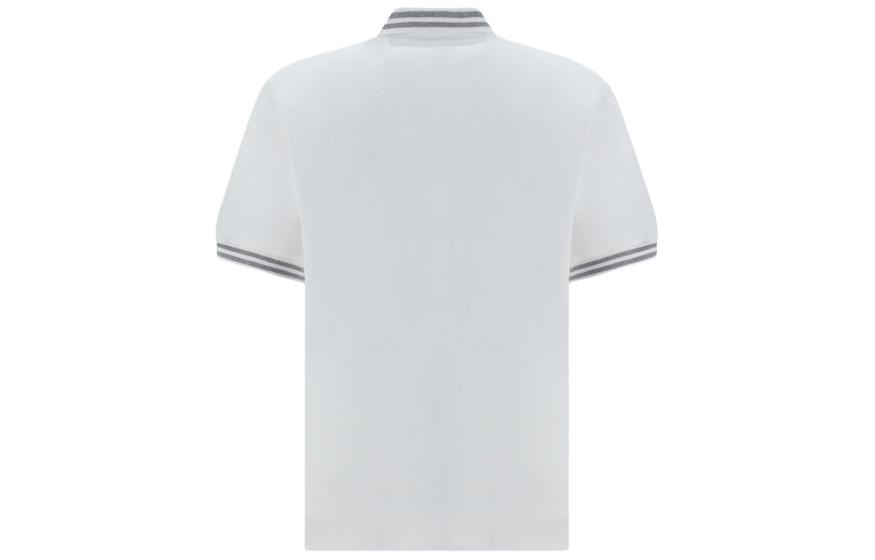 Lookbook Brunello Cucinelli 白色條紋短袖休閒Polo衫 M0B133938T-CBH82