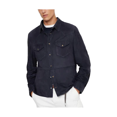 Brunello Cucinelli Black Casual Solid Single-Breasted Jacket MPCMI1721-C8884