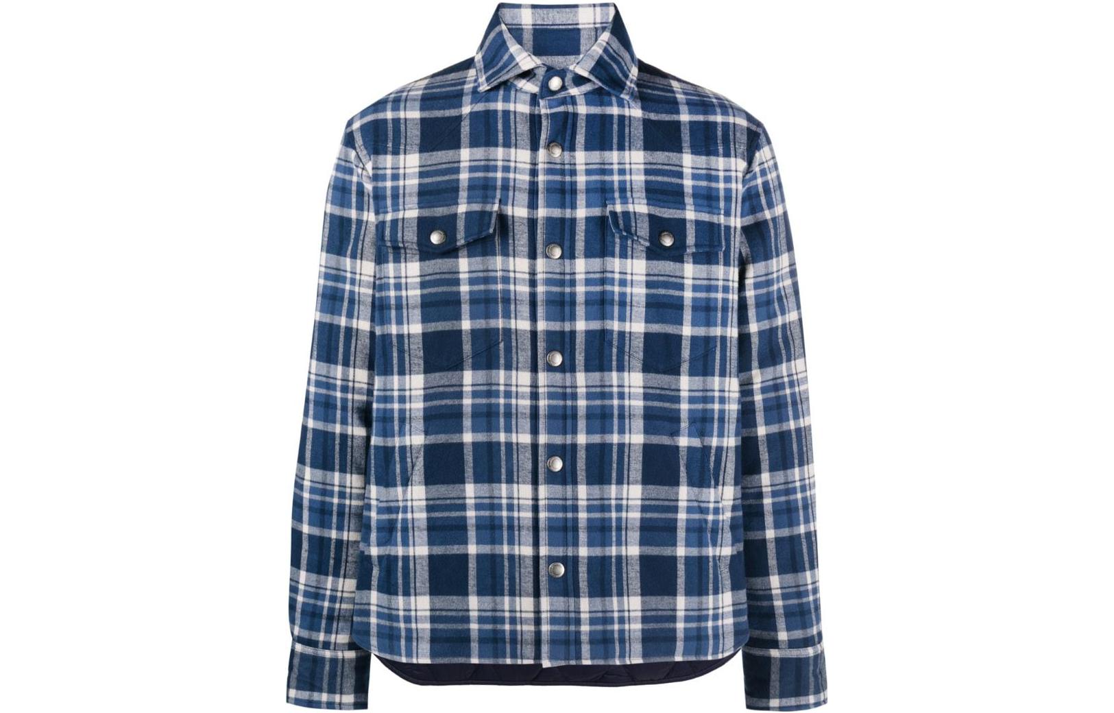 Brunello Cucinelli Blue Checkered Single-Breasted Jacket MY6146893-CDR76