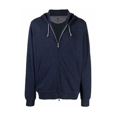 Brunello Cucinelli Blue Cotton Terry Long-Sleeve Sweatshirt 212M0T359069G-C8031