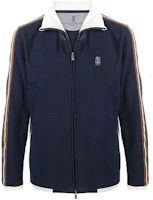 Brunello Cucinelli Blue Track Jacket with Side Stripes M0T359156G-CX889 Brunello Cucinelli Blue Track Jacket with Side Stripes M0T359156G-CX889