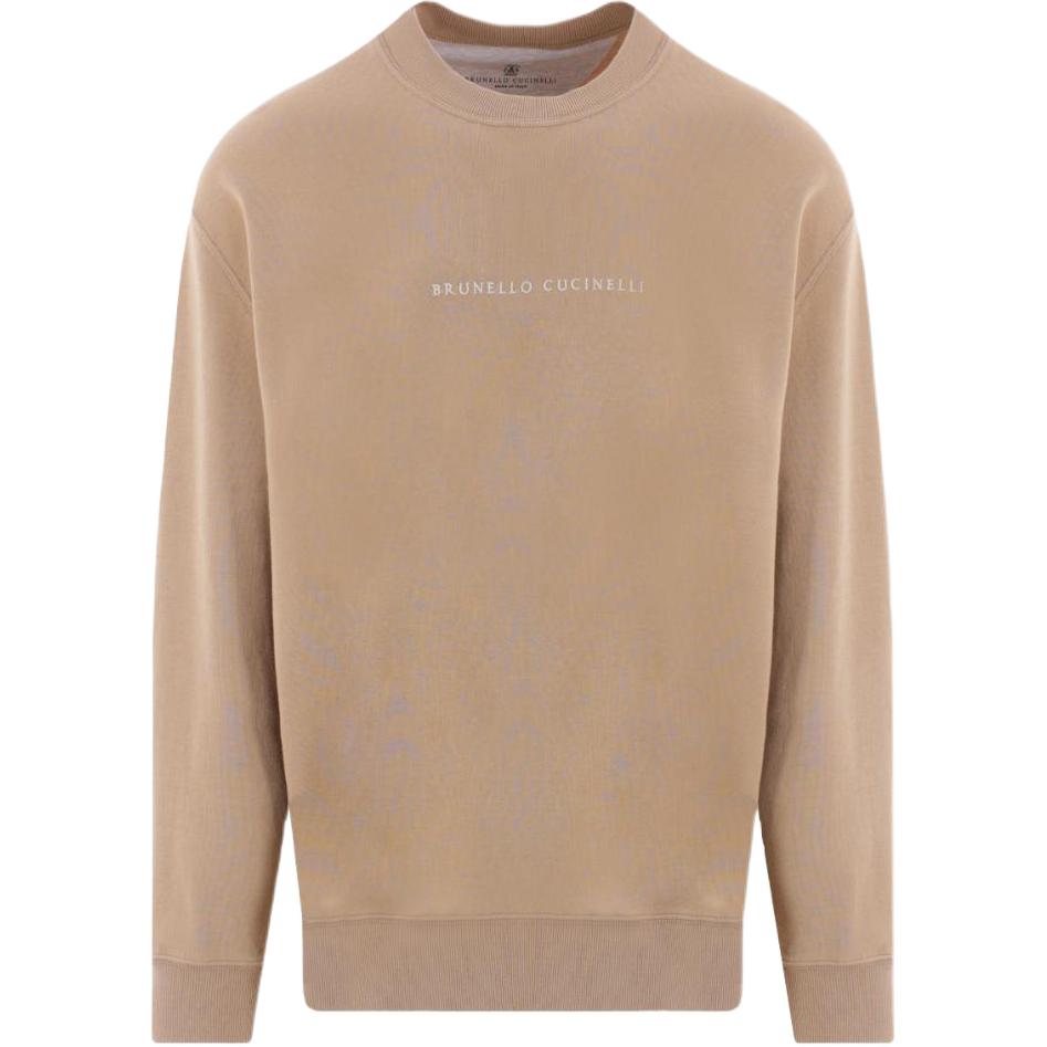 Brunello Cucinelli Brown Embroidered Lettering Crewneck Sweatshirt M0T353434-CIG16