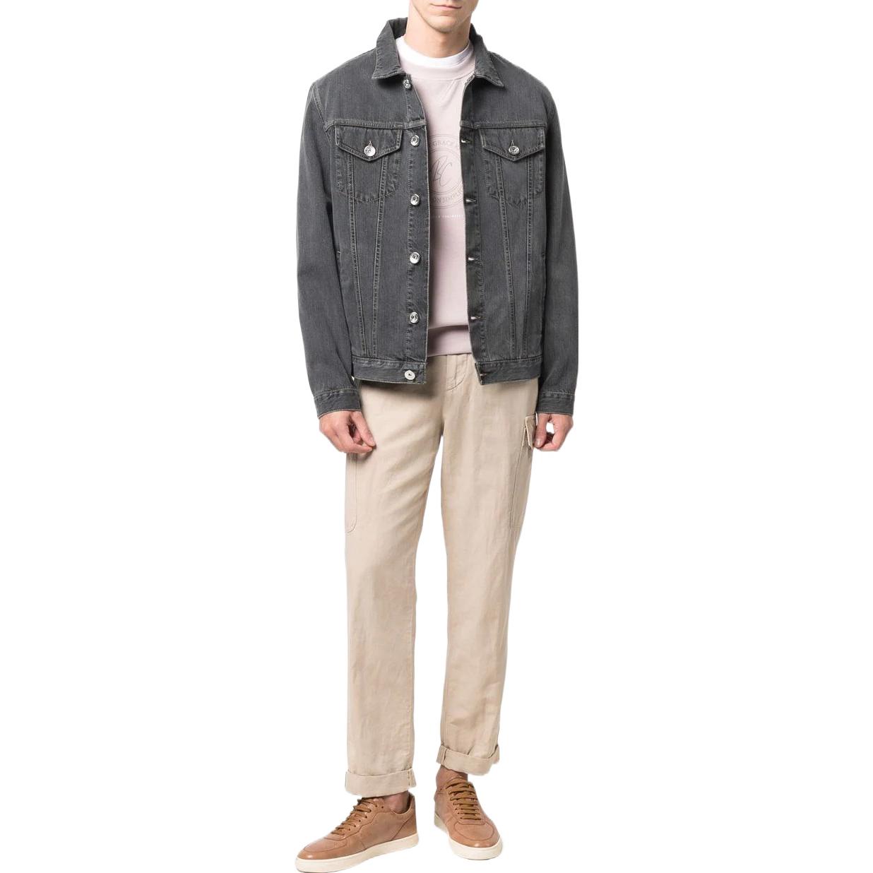 Lookbook Brunello Cucinelli 直領釦扣牛仔外套 ME2456844-C1482