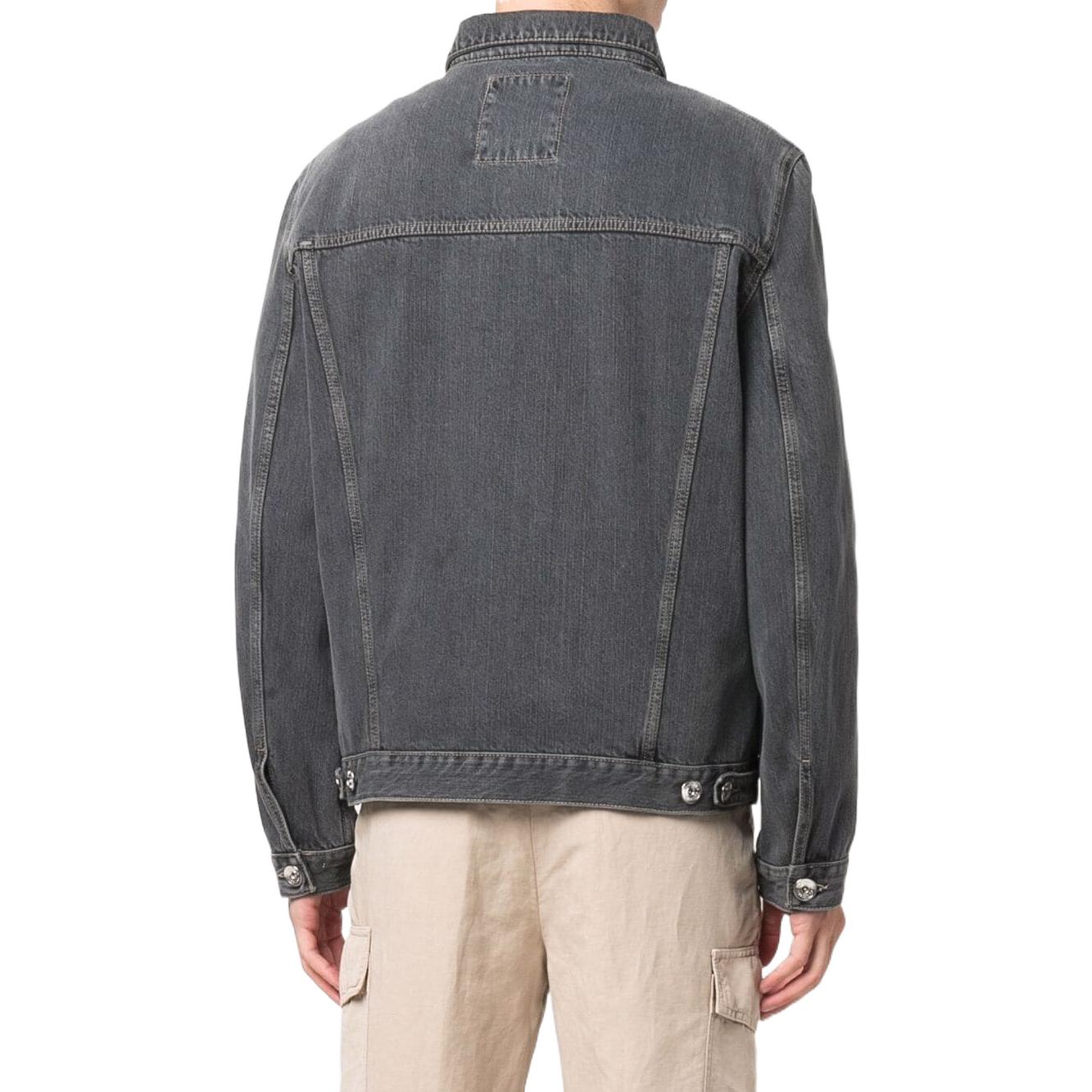 Shop Brunello Cucinelli 直領釦扣牛仔外套 ME2456844-C1482