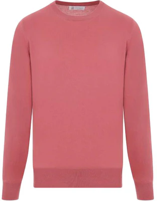 Brunello Cucinelli Crewneck Solid Long-Sleeve Sweatshirt Light Red M2900100-CRX14 Buy Brunello Cucinelli Crewneck Solid Long-Sleeve Sweatshirt Light Red M2900100-CRX14