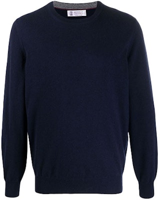 Brunello Cucinelli FW21 藍色羊絨圓領套頭毛衣. M2200100-CW425 Order Brunello Cucinelli FW21 藍色羊絨圓領套頭毛衣. M2200100-CW425