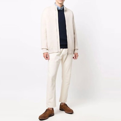 Brunello Cucinelli FW21 藍色羊絨圓領套頭毛衣. M2200100-CW425 Lookbook Brunello Cucinelli FW21 藍色羊絨圓領套頭毛衣. M2200100-CW425