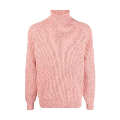 Brunello Cucinelli FW21 Orange Turtleneck Wool Knit Sweater M3674103-CIP19
