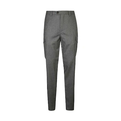 Brunello Cucinelli FW21 Solid Straight-Leg Casual Pants Dark Gray ME226E1890-C003
