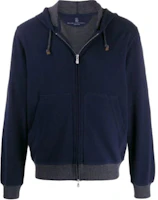 Brunello Cucinelli FW21 Double-Zip Jacket Sweatshirt Blue M0T319069G-C039 Brunello Cucinelli FW21 Double-Zip Jacket Sweatshirt Blue M0T319069G-C039
