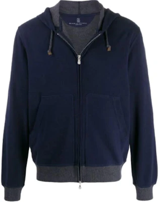 Brunello Cucinelli FW21 Double-Zip Jacket Sweatshirt Blue M0T319069G-C039 Buy Brunello Cucinelli FW21 Double-Zip Jacket Sweatshirt Blue M0T319069G-C039