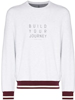 Brunello Cucinelli FW21 Embroidered Slogan Striped Trim Pullover Sweatshirt Grey M0T359220G-CDQ39 Brunello Cucinelli FW21 Embroidered Slogan Striped Trim Pullover Sweatshirt Grey M0T359220G-CDQ39