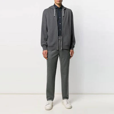 Brunello Cucinelli FW21 灰色拉链抽绳连帽夹克外套 M0T359069G-C080 Purchase Brunello Cucinelli FW21 灰色拉链抽绳连帽夹克外套 M0T359069G-C080
