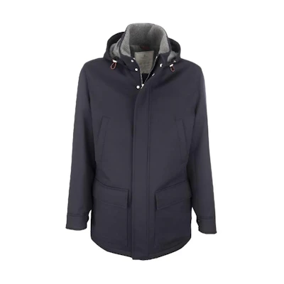 Brunello Cucinelli FW21 Hooded Zip-Up Long Sleeve Jacket MM4006400-CI623