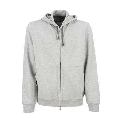 Brunello Cucinelli FW21 Light Gray Double-Zip Hoodie Jacket M0T359069G-C9300