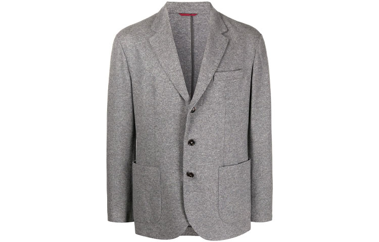 Brunello Cucinelli FW21 Slim Fit Single-Breasted Gray Jacket ML8968J01-C210
