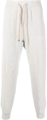 Brunello Cucinelli FW22 淺灰色針織抽繩休閒長褲。 M22704809GCO613 Buy Brunello Cucinelli FW22 淺灰色針織抽繩休閒長褲。 M22704809GCO613