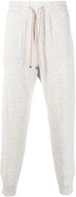 Brunello Cucinelli FW22 淺灰色針織抽繩休閒長褲。 M22704809GCO613 Order Brunello Cucinelli FW22 淺灰色針織抽繩休閒長褲。 M22704809GCO613