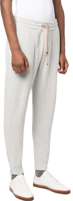 Brunello Cucinelli FW22 淺灰色針織抽繩休閒長褲。 M22704809GCO613 Purchase Brunello Cucinelli FW22 淺灰色針織抽繩休閒長褲。 M22704809GCO613