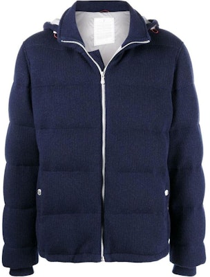 布內洛·庫奇內利 FW22 海軍藍可拆帽羽絨外套. M221P209CTV87 Order 布內洛·庫奇內利 FW22 海軍藍可拆帽羽絨外套. M221P209CTV87