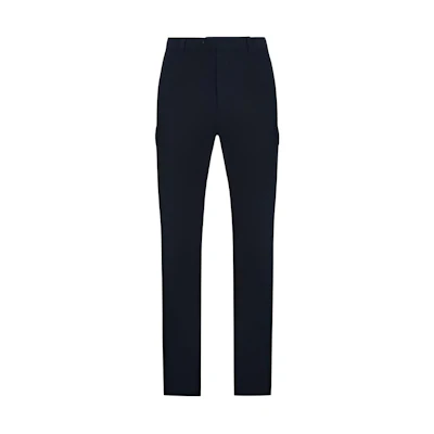 Brunello Cucinelli FW22 Solid Blue Straight-Leg Casual Pants. M252DE1890-C2517
