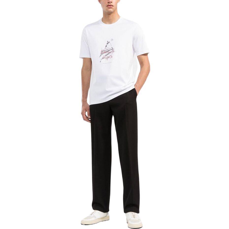 Lookbook Brunello Cucinelli FW22 白色Logo印花短袖T恤 M0T618700-CIB12