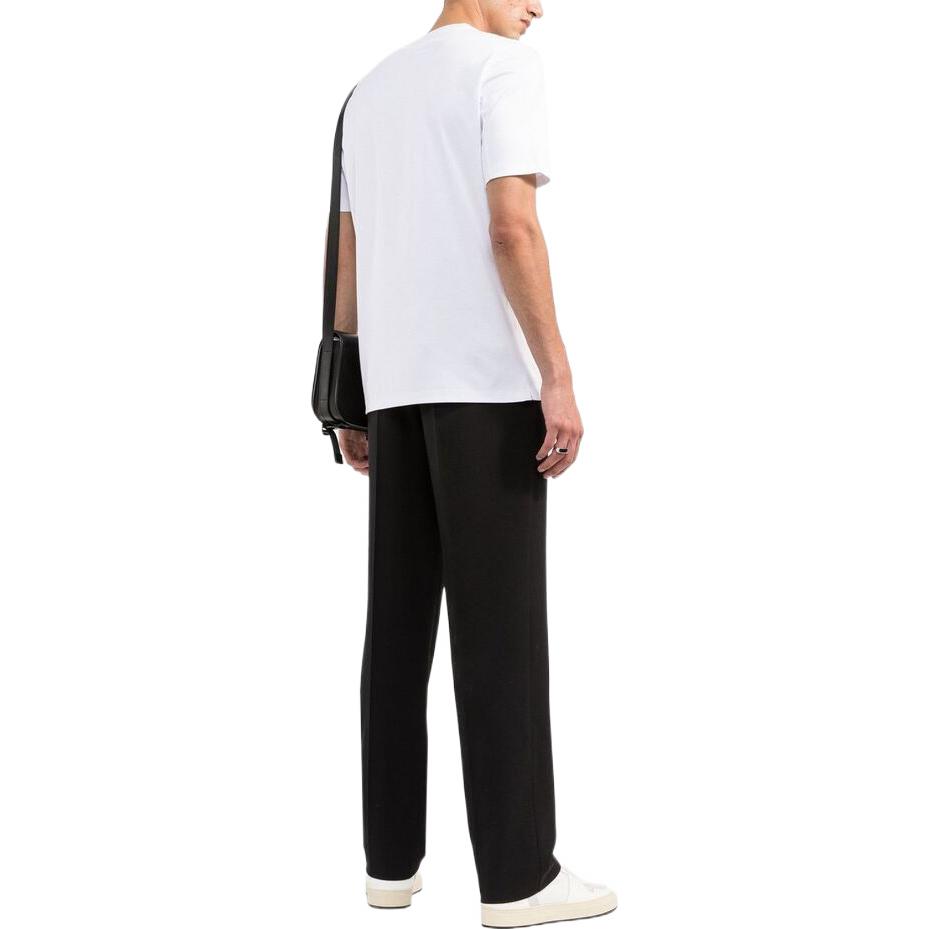 Shop Brunello Cucinelli FW22 白色Logo印花短袖T恤 M0T618700-CIB12