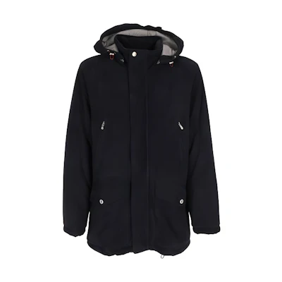 Brunello Cucinelli FW22 Black Leather Zip-Up Hoodie Jacket M0PCL1892-CV130