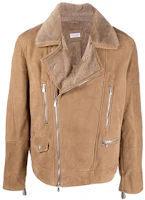 Brunello Cucinelli FW22 Brown Solid Moto Jacket MPMEC1899C7130 Brunello Cucinelli FW22 Brown Solid Moto Jacket MPMEC1899C7130
